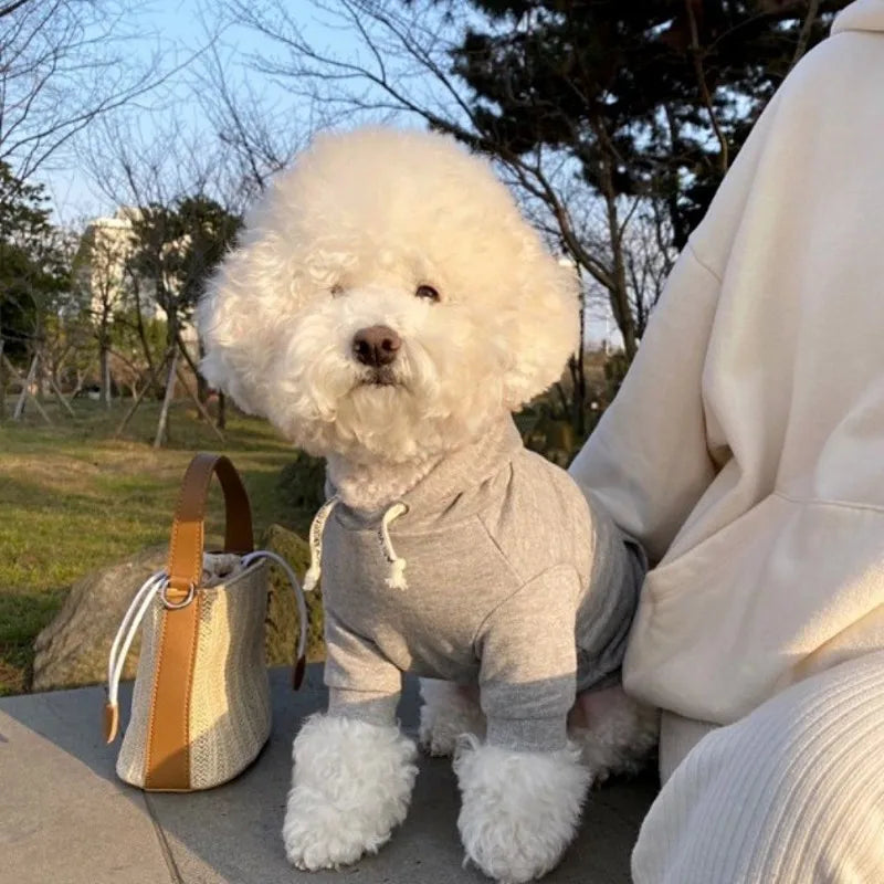 Autumn Thin Dog Hoodies Puppy Sweatshirt Chihuahua French Bulldog Clothing Solid Dog Costume Pet Dog Clothes for Dogs and Cats