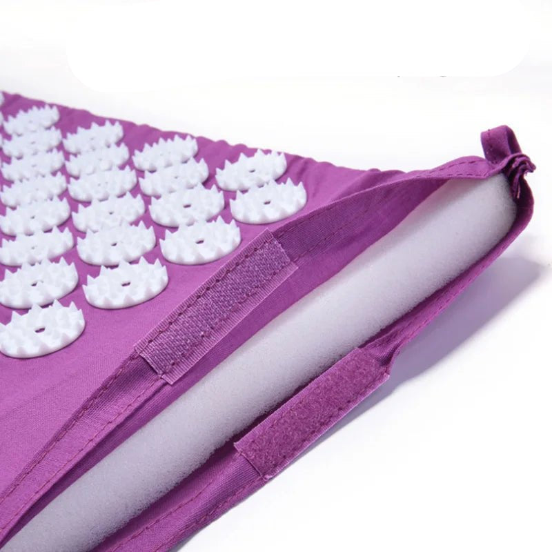 Acupressure Mat Sensi Massage Mat Pillow Set applicator for Neck Foot Yoga Mat with Needle Back Cushion - Checkouts UK