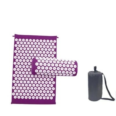 Acupressure Mat Sensi Massage Mat Pillow Set applicator for Neck Foot Yoga Mat with Needle Back Cushion - Checkouts UK