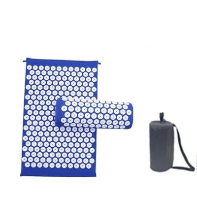 Acupressure Mat Sensi Massage Mat Pillow Set applicator for Neck Foot Yoga Mat with Needle Back Cushion - Checkouts UK