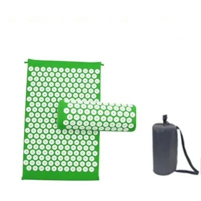 Acupressure Mat Sensi Massage Mat Pillow Set applicator for Neck Foot Yoga Mat with Needle Back Cushion - Checkouts UK