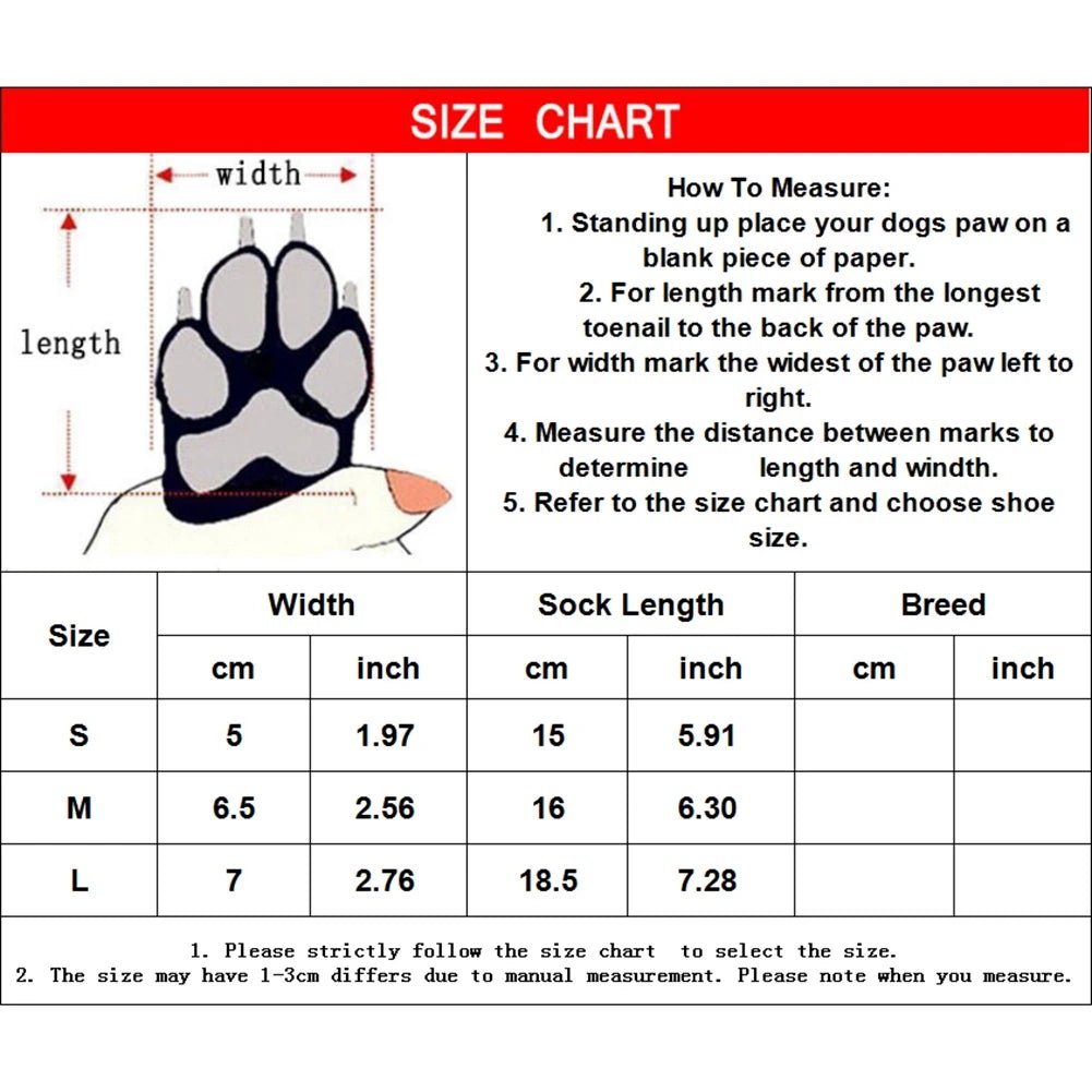 Anti - Slip Dog Socks 4pcs Paw Protector Traction Control Adjustable Indoor Wear Knitted Pet Socks with Rubber Reinforcement - Checkouts UK