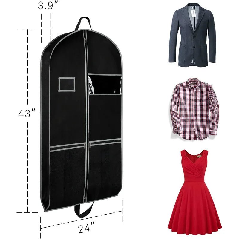 Bag Suit Bags for Travel and Storage Gusseted Zipper Suit Cover Protector with Large Accessory Pockets and Carry Handles - Checkouts UK