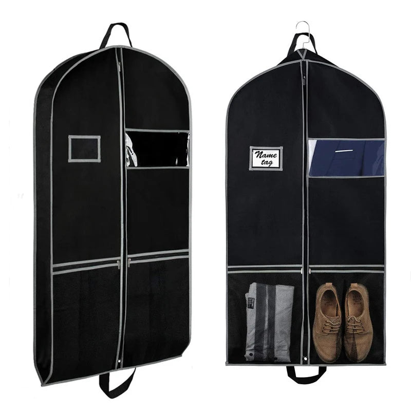 Bag Suit Bags for Travel and Storage Gusseted Zipper Suit Cover Protector with Large Accessory Pockets and Carry Handles - Checkouts UK