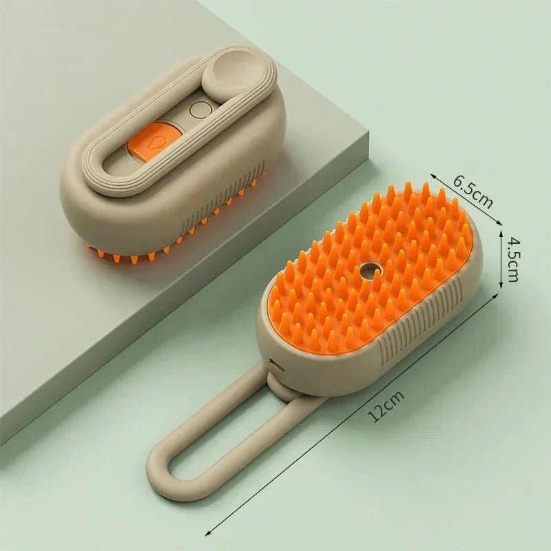 Cat Dog Pet Spray Massage Brush 3 in 1 One Button Steam Spray Folding Rotatable Floating Hair Bath Hair Removal Brush Comb - Checkouts UK