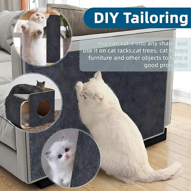 Cat Scratch Mat Trimmable Self - Adhesive Carpet Mat Pad Anti Cat Pet Scratcher Furniture Couch Corner Indoor Sofa Wall Protector - Furbury