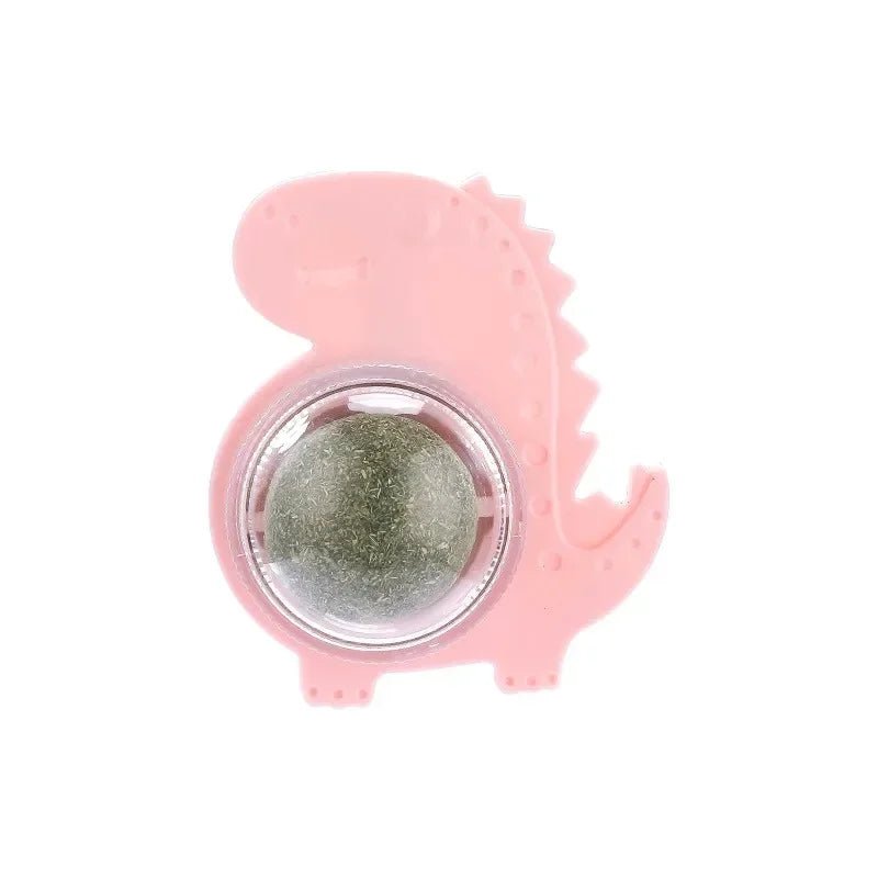 Cats Toys Natural Catnip Cat Rotatable Licking Catnip Wall Ball Toy Freshen Breath Remove Hair Balls Cat Accessories Pet Supply - Furbury