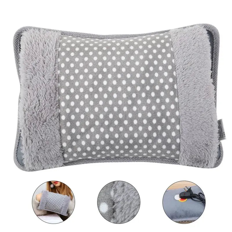 Charging Electric Hot Water Bag EU 220V 500W Rechargeable Winter Hand Warmer Dot Pattern Double Insert Hand Warmer Hot Water Bag - Checkouts UK