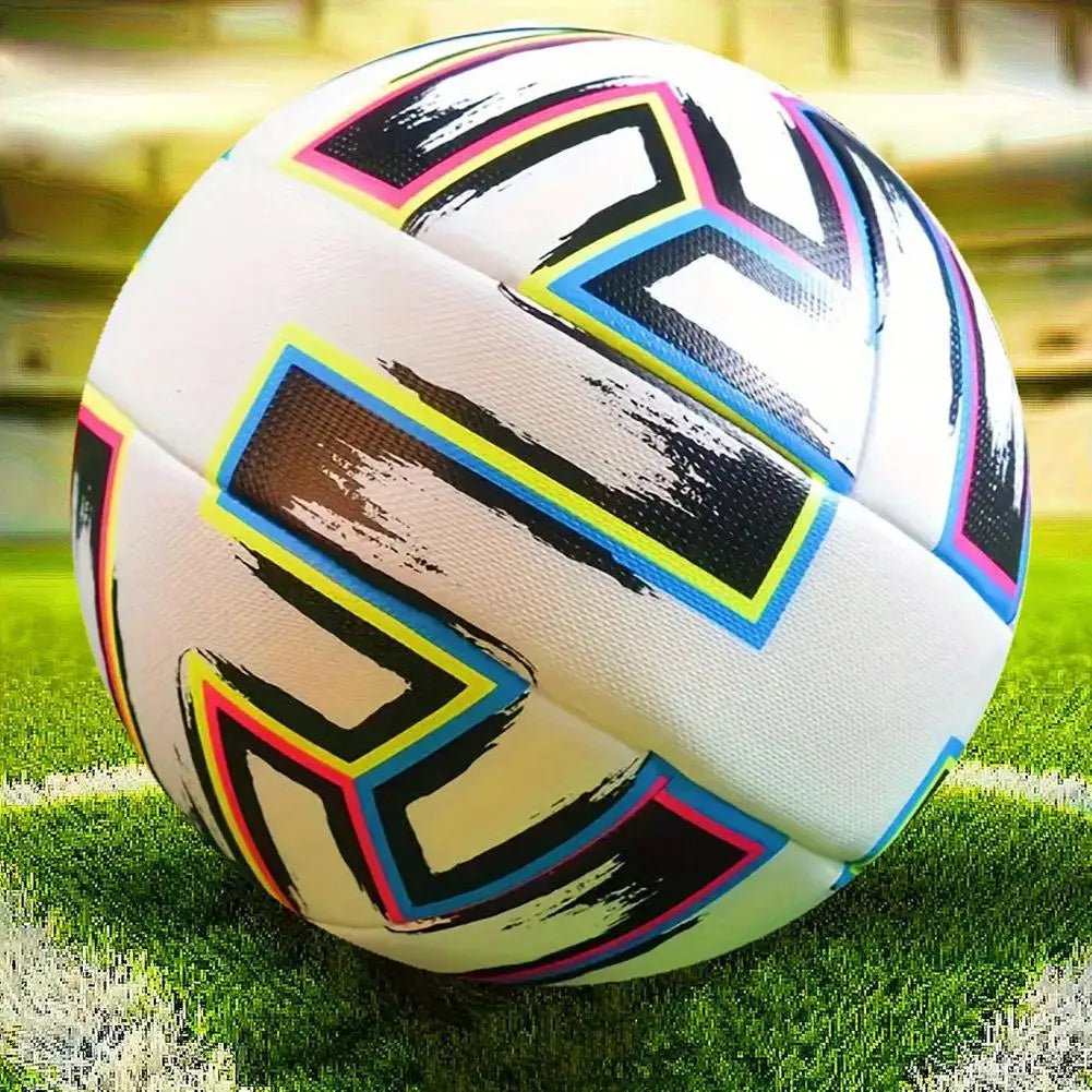 Competition Level Football Professional Size 5 Rubber PU Match Group Training Football Unisex Soccer Thickened Adult Child - Checkouts UK
