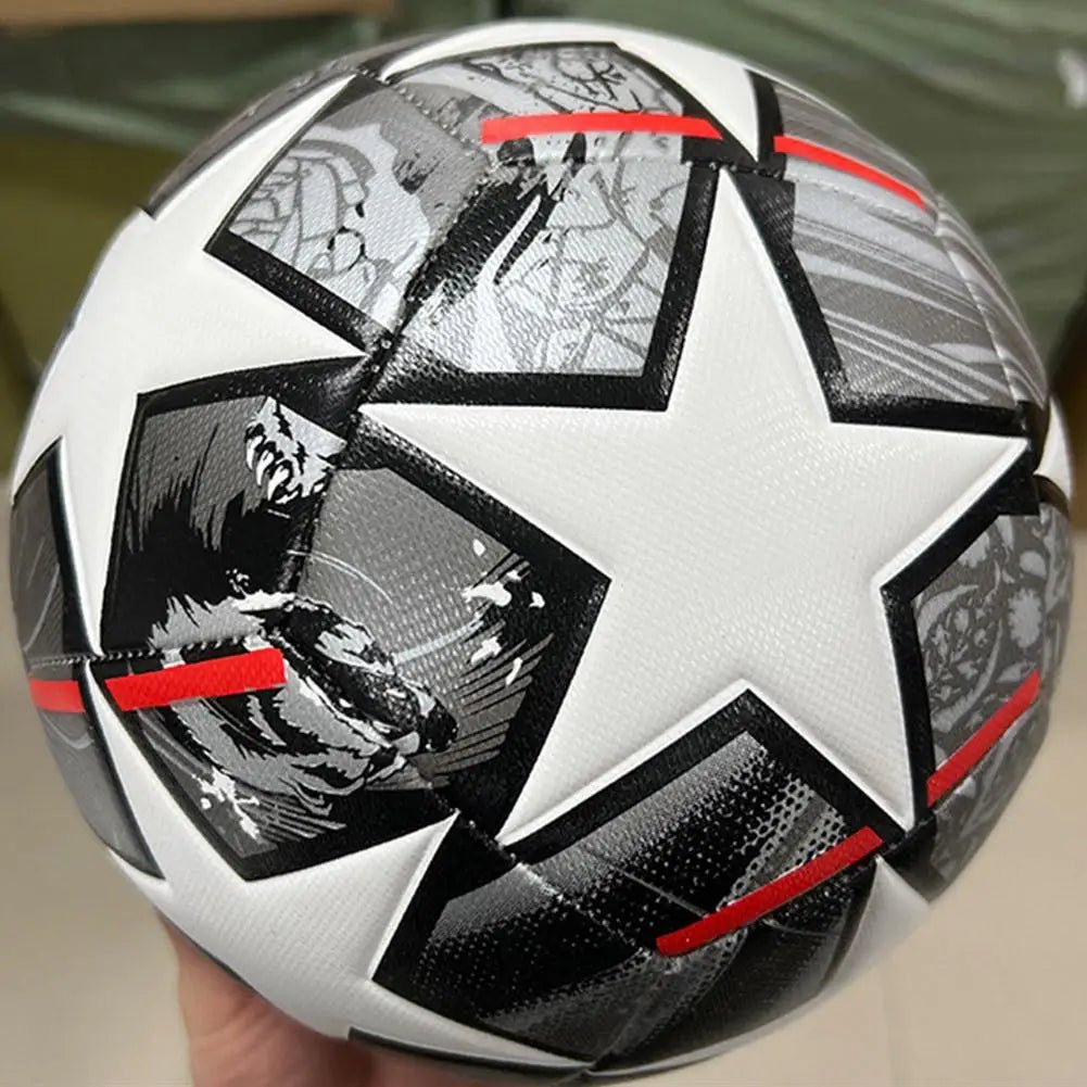 Competition Level Football Professional Size 5 Rubber PU Match Group Training Football Unisex Soccer Thickened Adult Child - Checkouts UK
