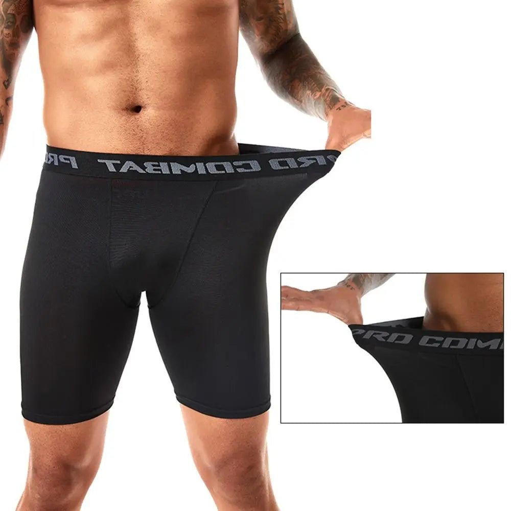 Compression Shorts Men Spandex Sport Shorts Basketball Legging Athletic Workout Running Performance Baselayer Underwear - Checkouts UK