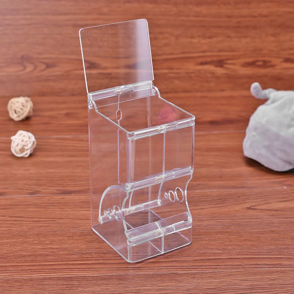 Cute Hamster Samll Animal Automatic Pet Food Feeder Transparent Safe Food Bowl - Furbury
