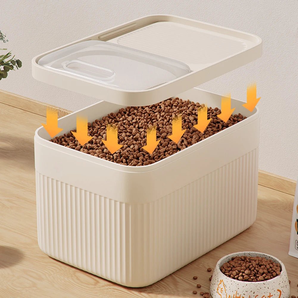Dog Food Storage Container With Airtight Lid 5/10/15l Large Capacity Moisture Proof Dog Cat Dry Food Bin For Pet Supply Storage - Checkouts UK