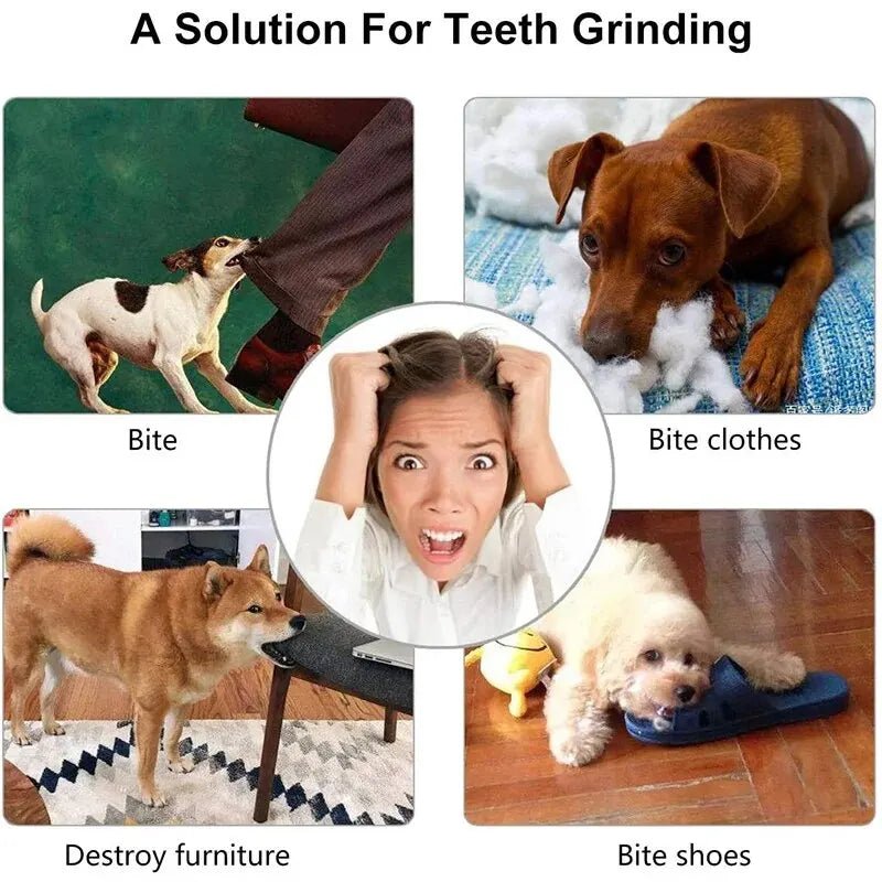 Dog Toy Ball, Nontoxic Bite Resistant Toy Ball for Pet Dogs Puppy Cat, Dog Pet Food Treat Feeder Chew Tooth Cleaning Ball - Checkouts UK