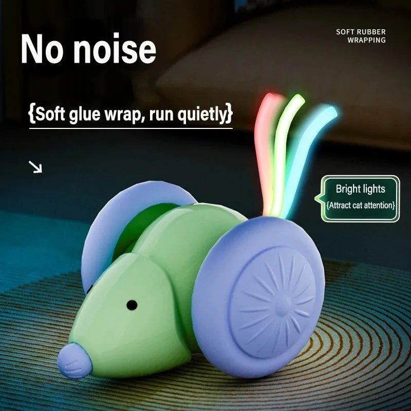 Electric Mouse Car Pet toys Interactive Cat Toy Rechargeable Automatic Teaser with Intelligent Obstacle Avoidance Pet Products - Checkouts UK