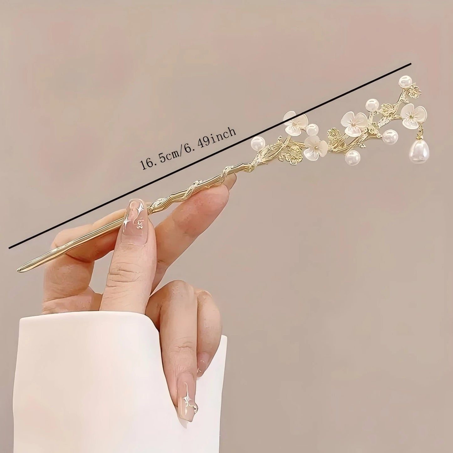 Elegant Chinese Style Hair Clip Tassel Hair Stick Traditional Floral Design Hairstyle Accessory Women Jewelry Hairpin Hairneedle - Checkouts UK