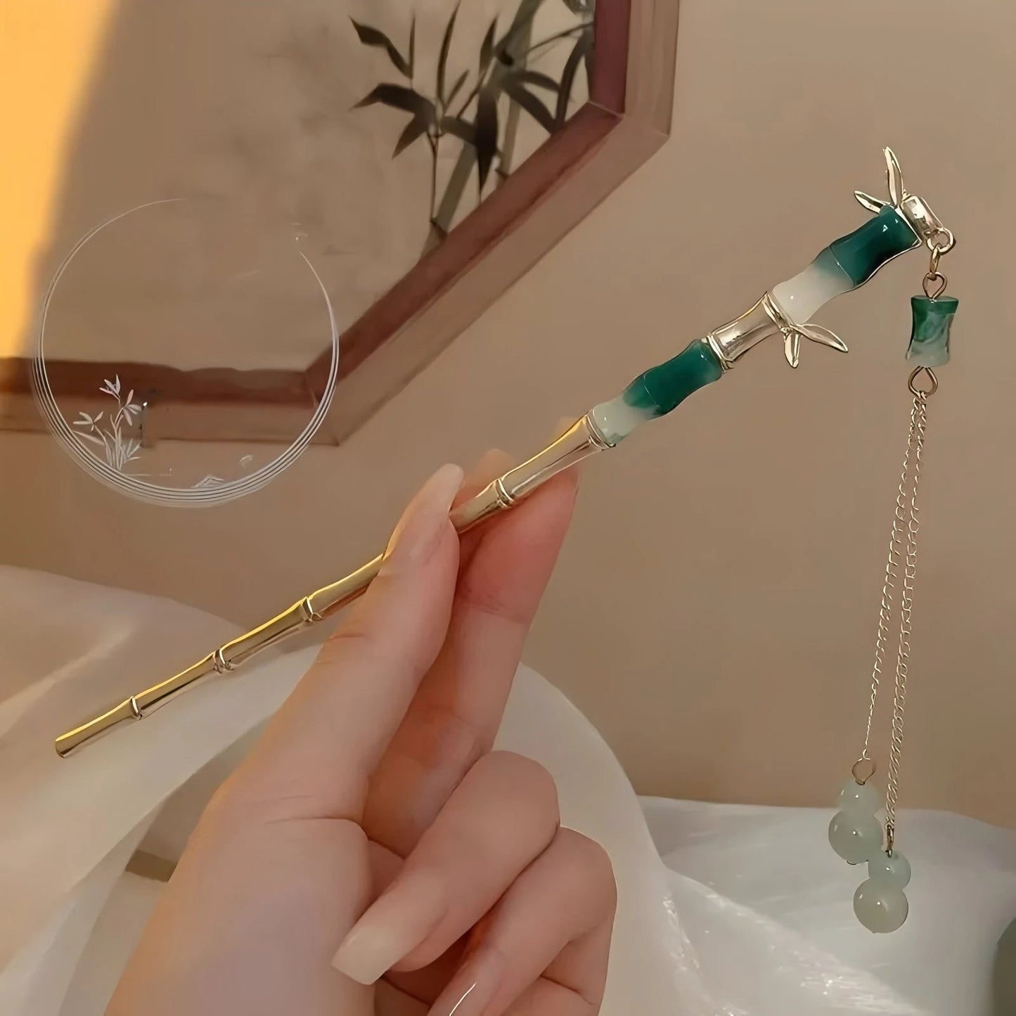 Elegant Chinese Style Hair Clip Tassel Hair Stick Traditional Floral Design Hairstyle Accessory Women Jewelry Hairpin Hairneedle - Checkouts UK