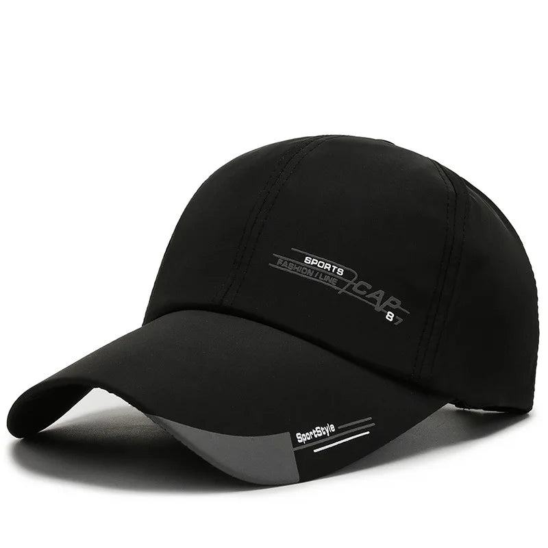 Fashion Adjustable Baseball Cap Sports Caps Solid Sun Hat Casual Snapback Hat Outdoor Nylon Hip Hop Hats for Men Women Unisex - Checkouts UK
