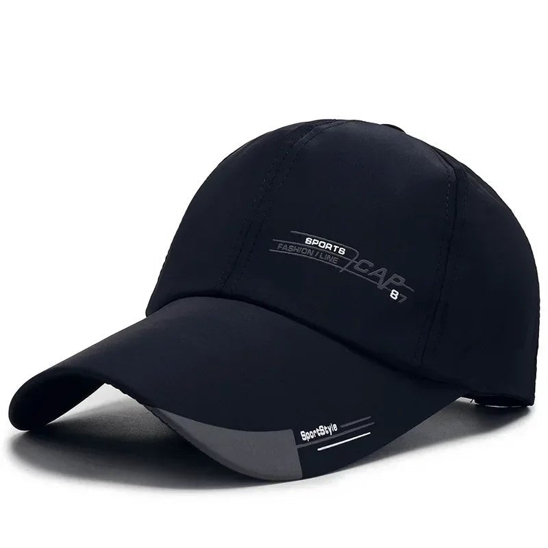 Fashion Adjustable Baseball Cap Sports Caps Solid Sun Hat Casual Snapback Hat Outdoor Nylon Hip Hop Hats for Men Women Unisex - Checkouts UK