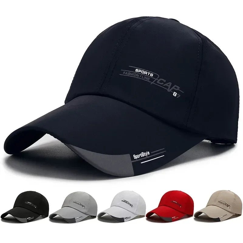 Fashion Adjustable Baseball Cap Sports Caps Solid Sun Hat Casual Snapback Hat Outdoor Nylon Hip Hop Hats for Men Women Unisex - Checkouts UK