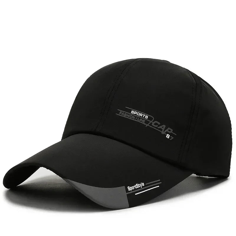 Fashion Adjustable Baseball Cap Sports Caps Solid Sun Hat Casual Snapback Hat Outdoor Nylon Hip Hop Hats for Men Women Unisex - Checkouts UK
