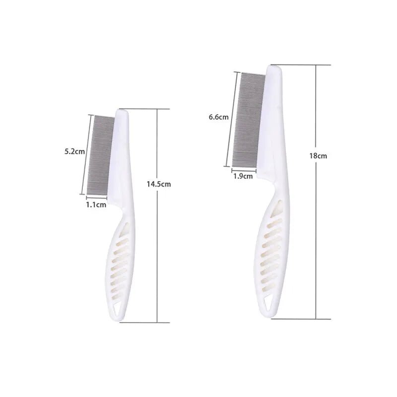Flea Comb Dog Cat Hair Removal Brush Stainless Steel Dense Teeth Inline Comb Portable Pet Universal Grooming Cleaning Supplies - Checkouts UK