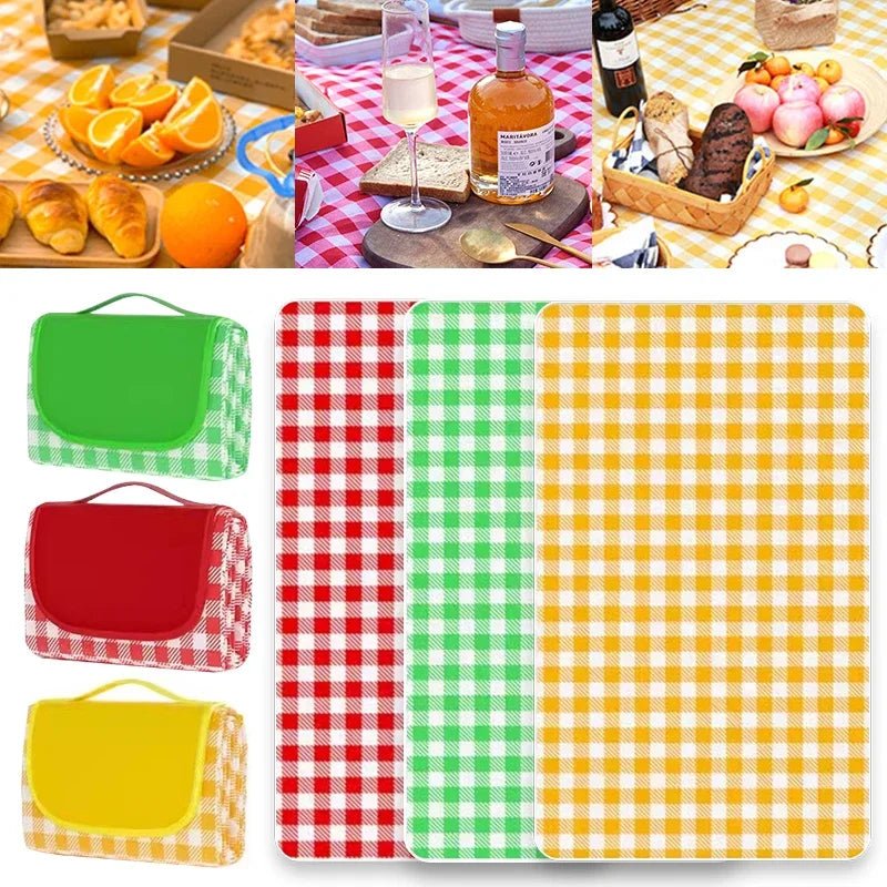 Foldable Picnic Mat Portable Sand Beach Mats Non - woven Fabric Thicken Tent Camping Blanket Pad Moisture - proof Outdoor Picnic Mat - Checkouts UK
