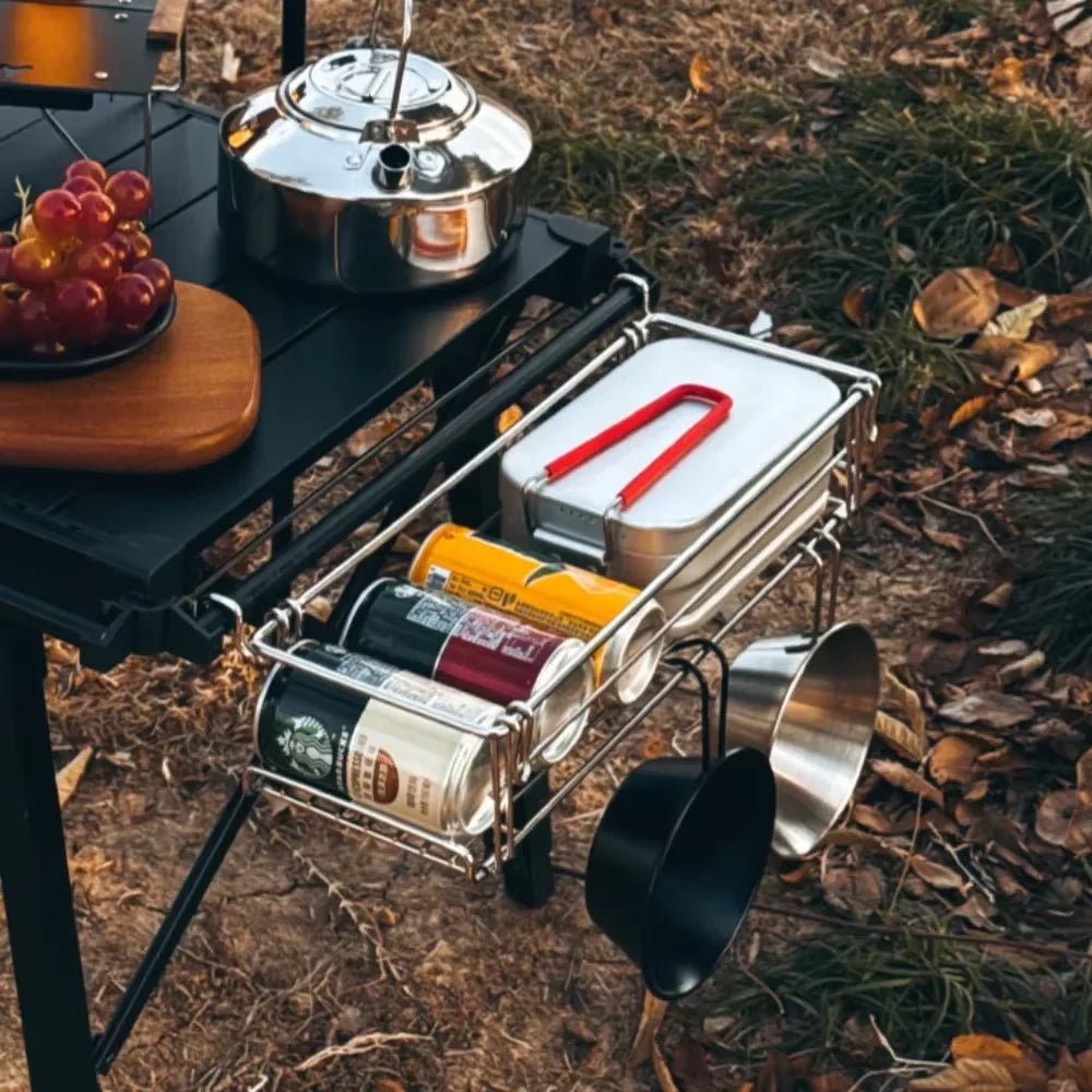 Folding Camping IGT Table Wood Portable Lightweight Camp BBQ Grill Table Removable Outdoor Picnic Fishing Camping Table - Checkouts UK