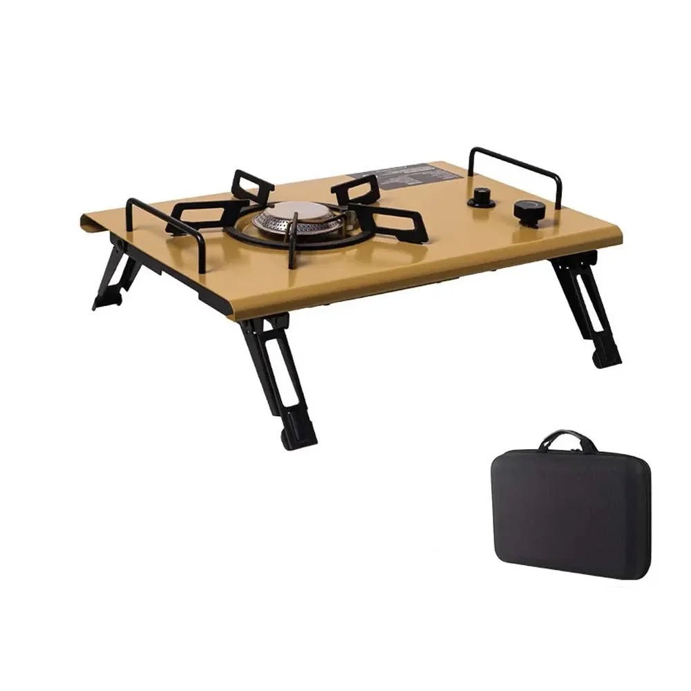 Folding Camping IGT Table Wood Portable Lightweight Camp BBQ Grill Table Removable Outdoor Picnic Fishing Camping Table - Checkouts UK