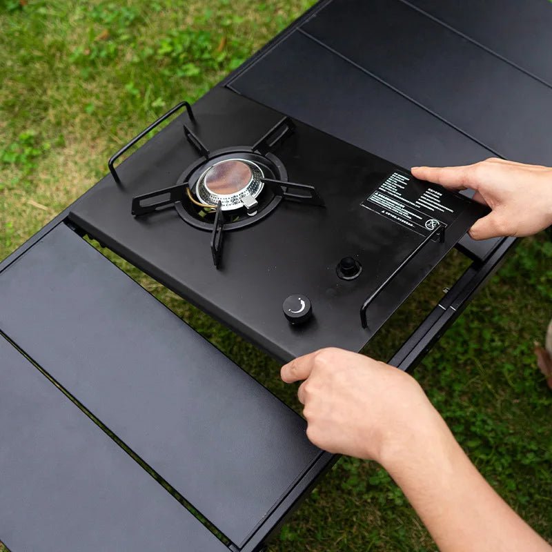 Folding Camping IGT Table Wood Portable Lightweight Camp BBQ Grill Table Removable Outdoor Picnic Fishing Camping Table - Checkouts UK