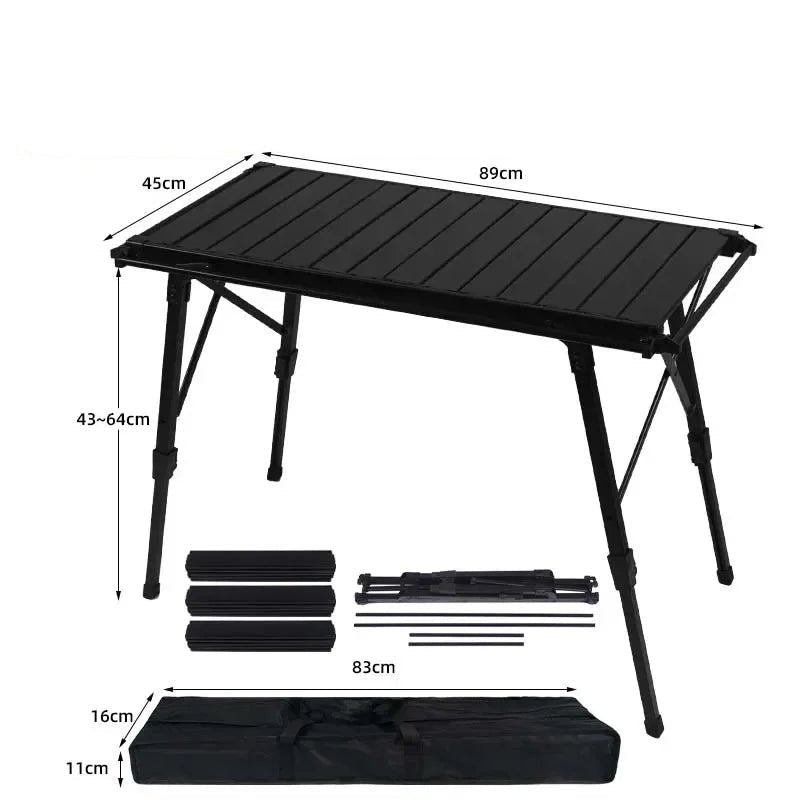 Folding Camping IGT Table Wood Portable Lightweight Camp BBQ Grill Table Removable Outdoor Picnic Fishing Camping Table - Checkouts UK