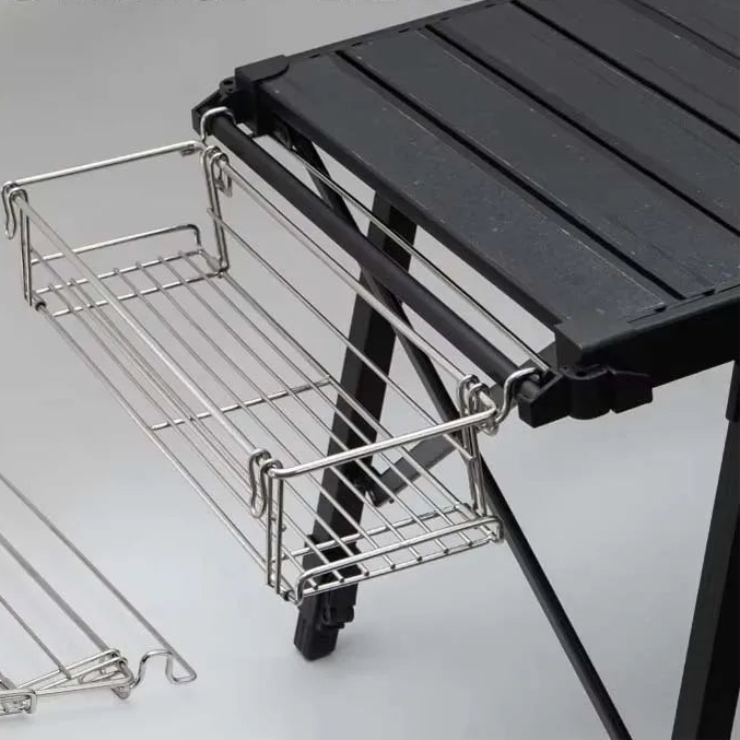 Folding Camping IGT Table Wood Portable Lightweight Camp BBQ Grill Table Removable Outdoor Picnic Fishing Camping Table - Checkouts UK