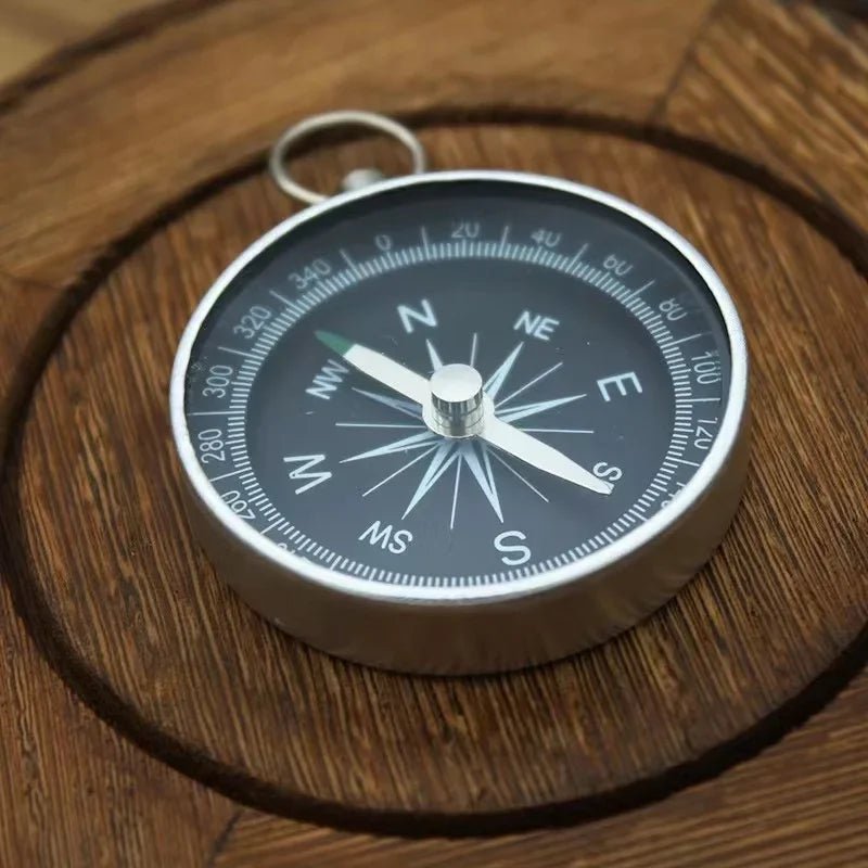 G44 Compass Keychain Pendant Aluminum Alloy Metal Material Portable Gift Mini Pocket Outdoor Adventure Travel Compass - Checkouts UK