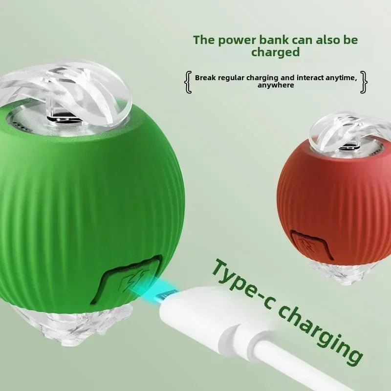 Interactive Dog Toys Rechargeable Pet Interactive Toys Electric Cats Ball Automatic Rolling Fake Tail Ball Dog Cats Toy - Furbury
