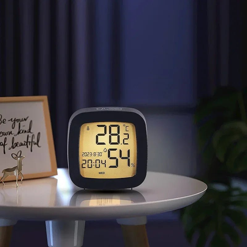 Led Alarm Clock With Backlight Battery Operated LCD Display Temperature Humidity Monitor For Home Use Office School Home Decor - Checkouts UK