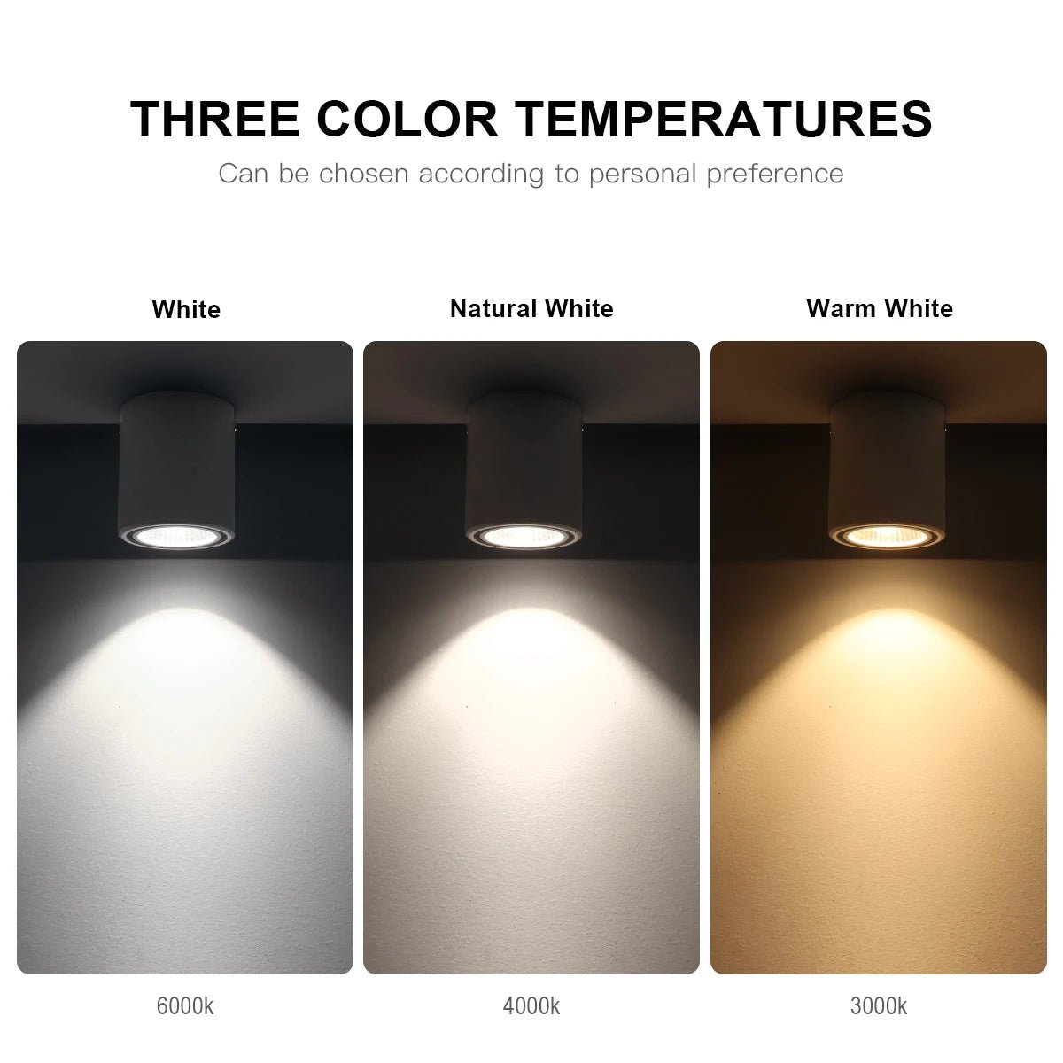 LED Ceiling Lamp 7W 12W Spotlight Aluminum COB Surface Mounted Spot Light AC85 - 265V Downlight for Kitchen Hallway Indoor Lightin - Checkouts UK