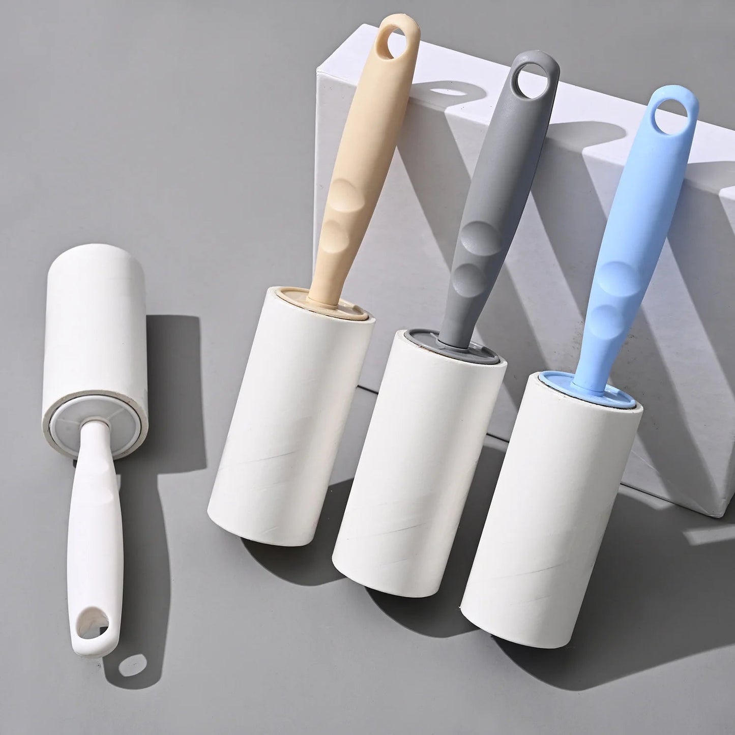 Lint Roller With Refills Sticky Remover Hair Pet Dog Clothes Sofa Dust Cleaning Remover Replaceable Roll Brush Cleaning Tool - Checkouts UK