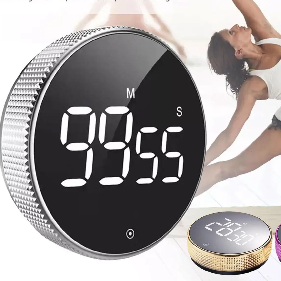 Magnetic Kitchen Timer Digital Timer Kitchen Shower Study Stopwatch LED Counter Alarm Remind Manual Electronic Countdown - Checkouts UK