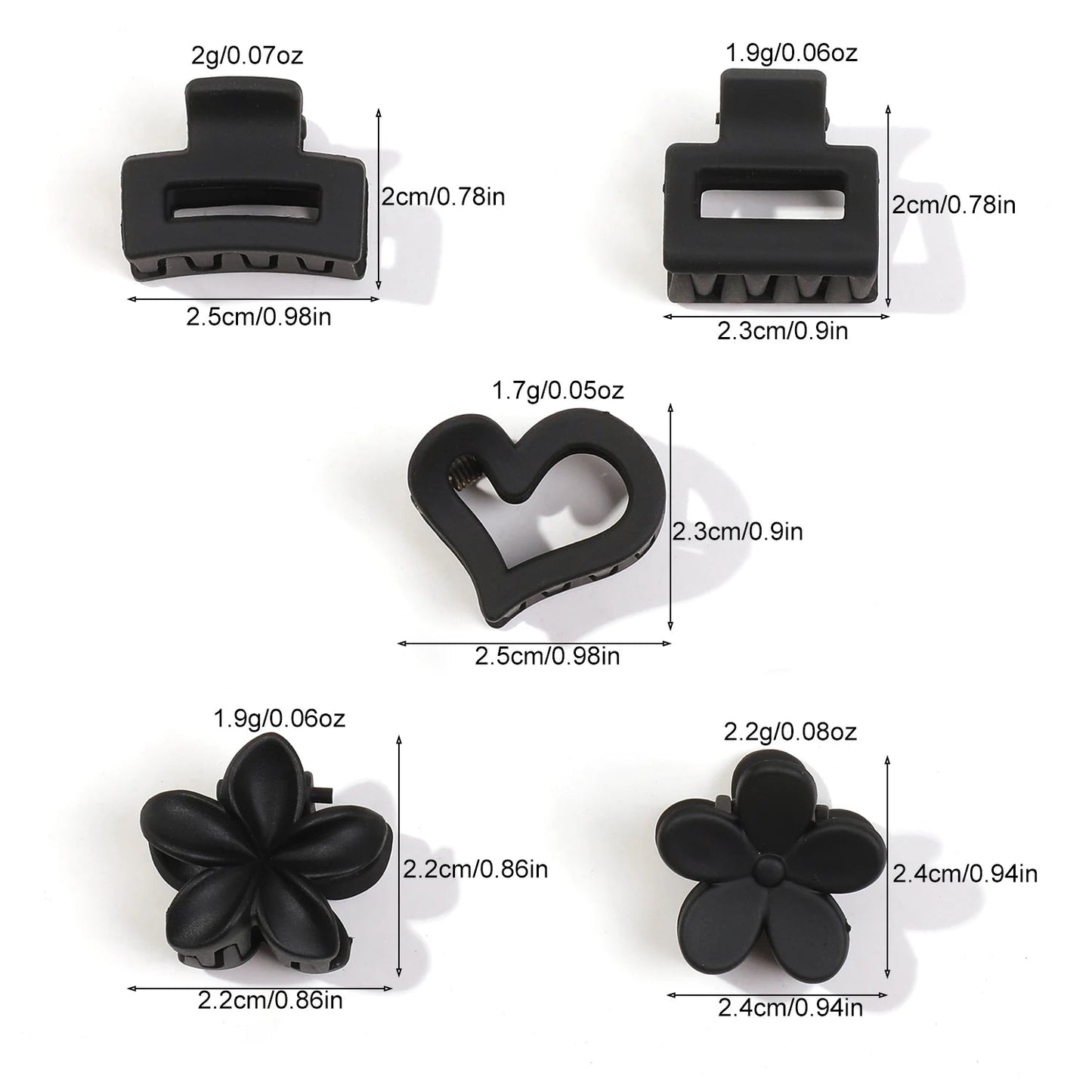 Mini Flower Hair Clips Pack for Women - Creaseless Styling Claw Clips for Bangs and Tiny Hair Styling - Checkouts UK