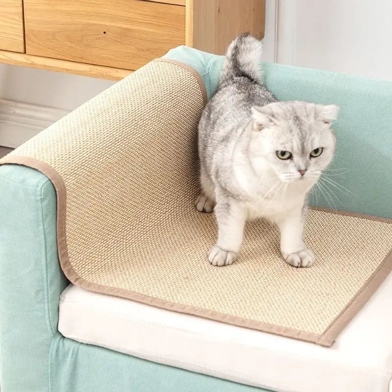 Natural Bamboo Cat Scratcher Sofa Mats Board Cat Scratch for Sharpen Nails Scraper Pet Tree Toys Chair Sofa Furniture Protector - Checkouts UK