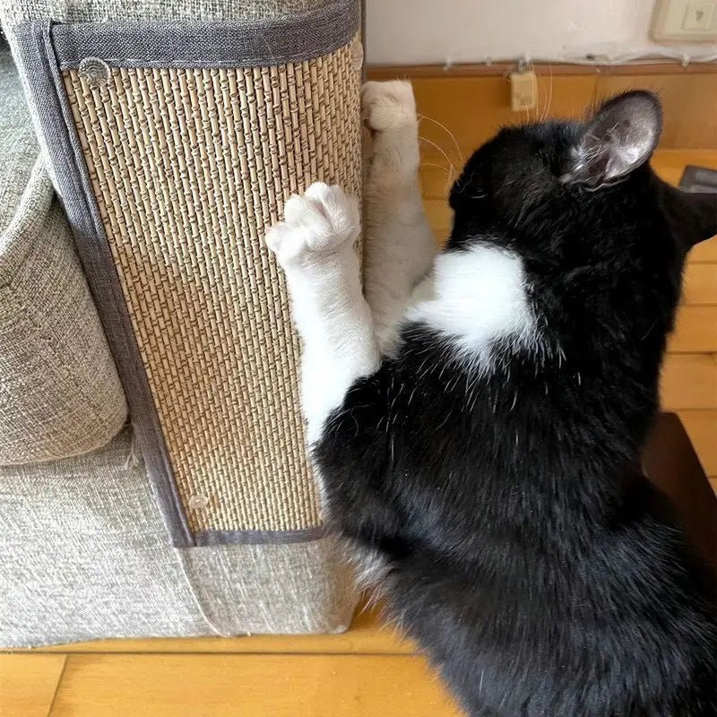 Natural Bamboo Cat Scratcher Sofa Mats Board Cat Scratch for Sharpen Nails Scraper Pet Tree Toys Chair Sofa Furniture Protector - Checkouts UK
