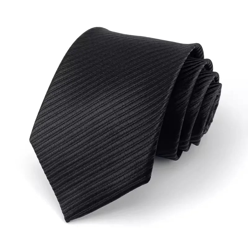 NEW 8cm Tie for Man Tie Luxury Striped Stripes Blue Navy Business Neck Tie Suit Cravat Wedding Party Necktie Men Gift - Checkouts UK