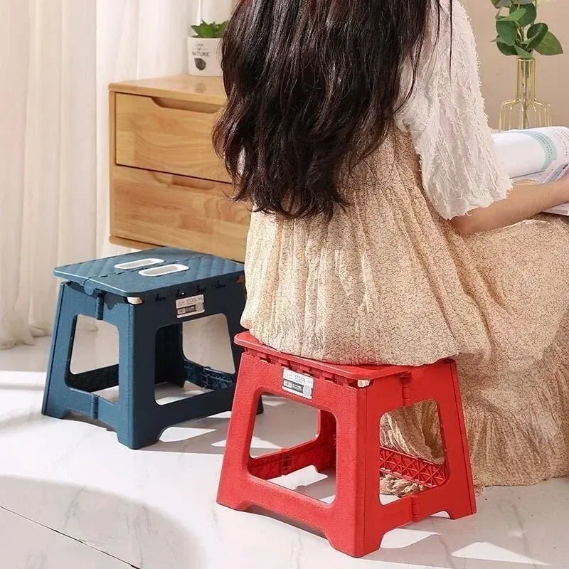 New Adult Children Portable Folding Stool Thickened Plastic Saddle Chair for Outdoor Activities and Fishing Gifts Party Favors - Checkouts UK