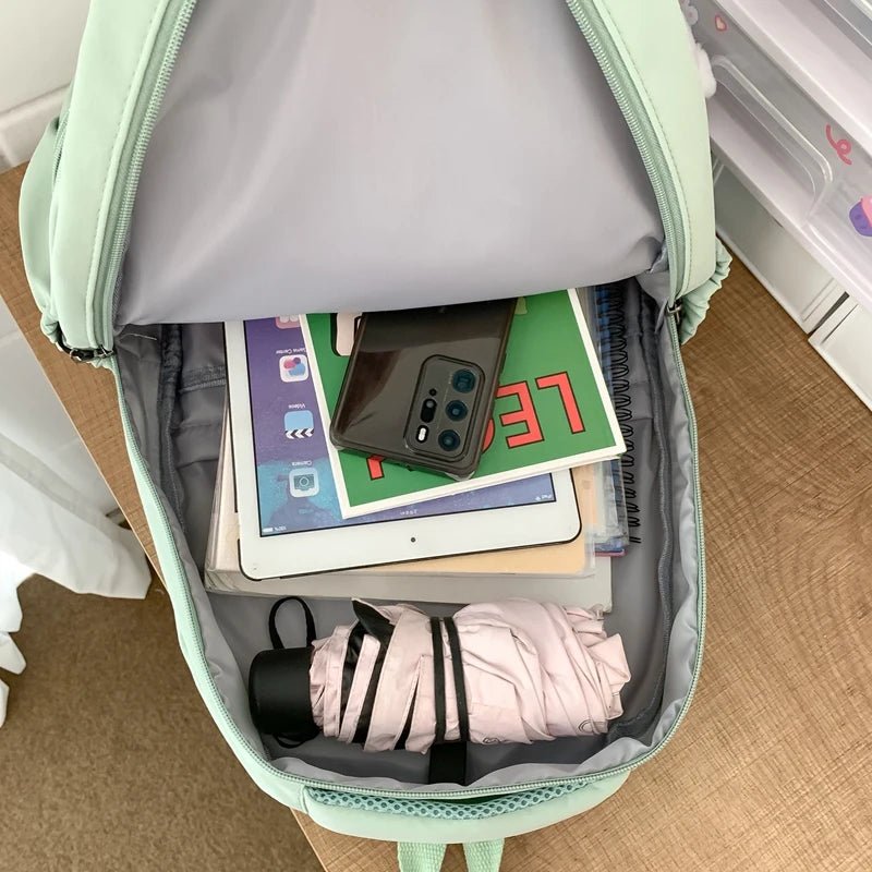 New Female Fashion Lady High Capacity Waterproof College Backpack Trendy Women Laptop School Bags Cute Girl Travel Book Bag Cool - Checkouts UK