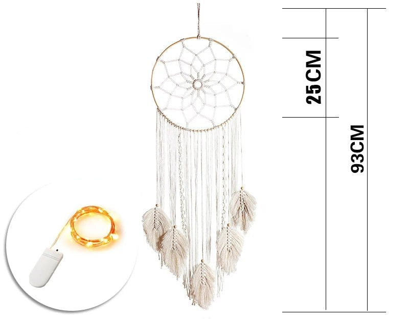 New Hollow Wind Chime Hanging Ornaments Large Dream Catcher Home Decoration Bedroom Living Room Wall Hanging Decorative Pendant - Checkouts UK