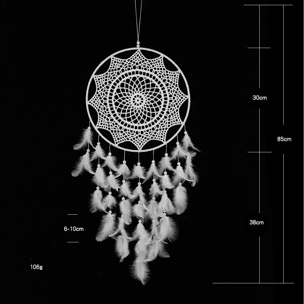New Hollow Wind Chime Hanging Ornaments Large Dream Catcher Home Decoration Bedroom Living Room Wall Hanging Decorative Pendant - Checkouts UK