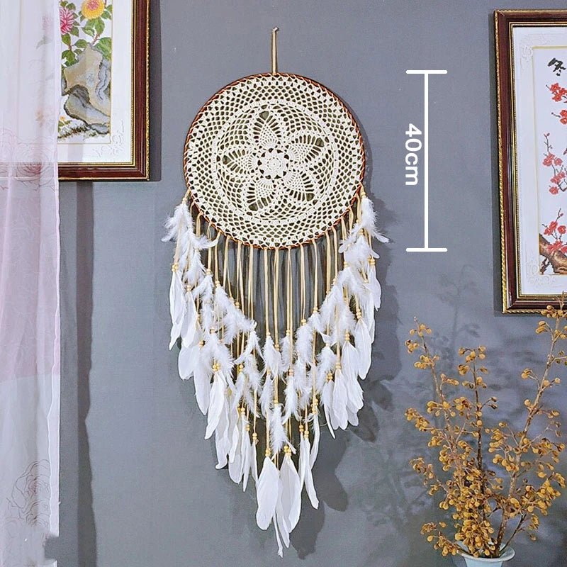 New Hollow Wind Chime Hanging Ornaments Large Dream Catcher Home Decoration Bedroom Living Room Wall Hanging Decorative Pendant - Checkouts UK
