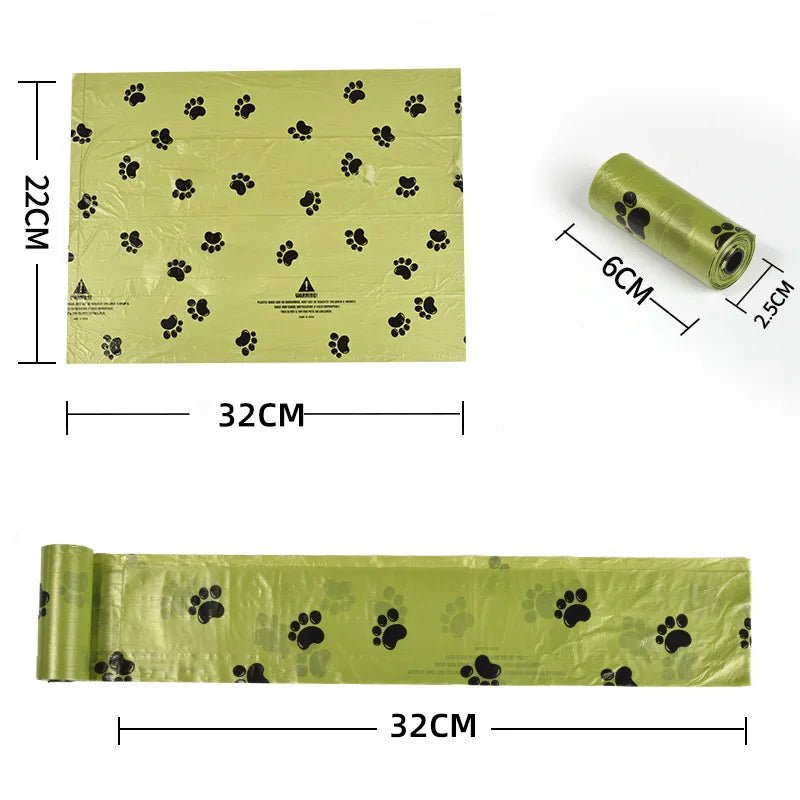New Pet Biodegradable Trash Bag Dog Poop Bags Bulk Biobase Scented Poo Bag Degradable Cat Waste Bags Dog Poop Dispenser Gifts - Furbury