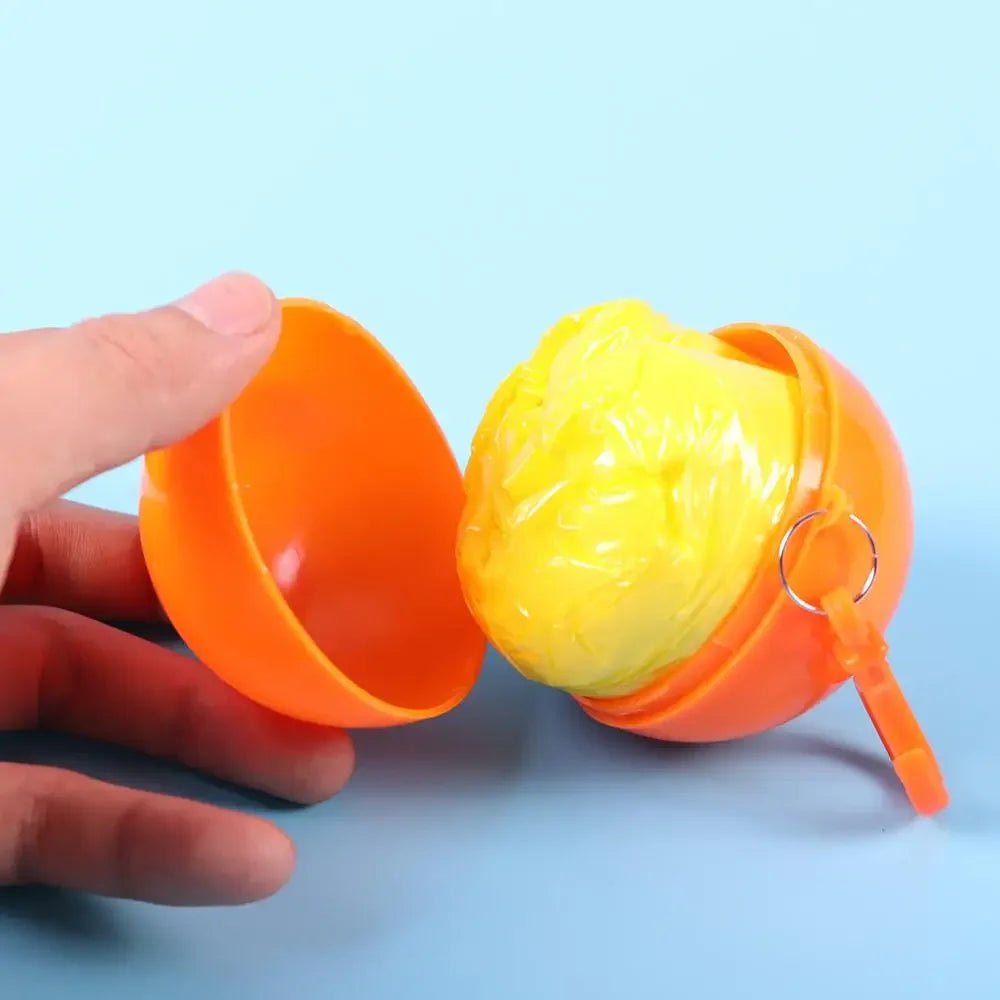 New Portable Disposable Raincoat Keychain Compression Ball Pocket Ball Outdoor Adult Travel Hangable Poncho Camping Gear - Checkouts UK