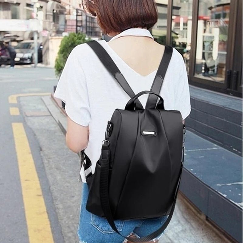 New Women's Multifunction Backpack Casual Solid Color School Bag For Girls Fashion Detachable Strap Travel Shoulder Bag - Checkouts UK